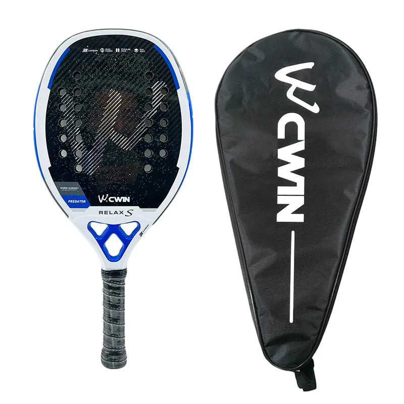 Cwin 2025 Beach Tennis 3K Full Carbon Fiber Rude Face Feminino Raquete Beach Tennis Carbon Frame Professional Masculina