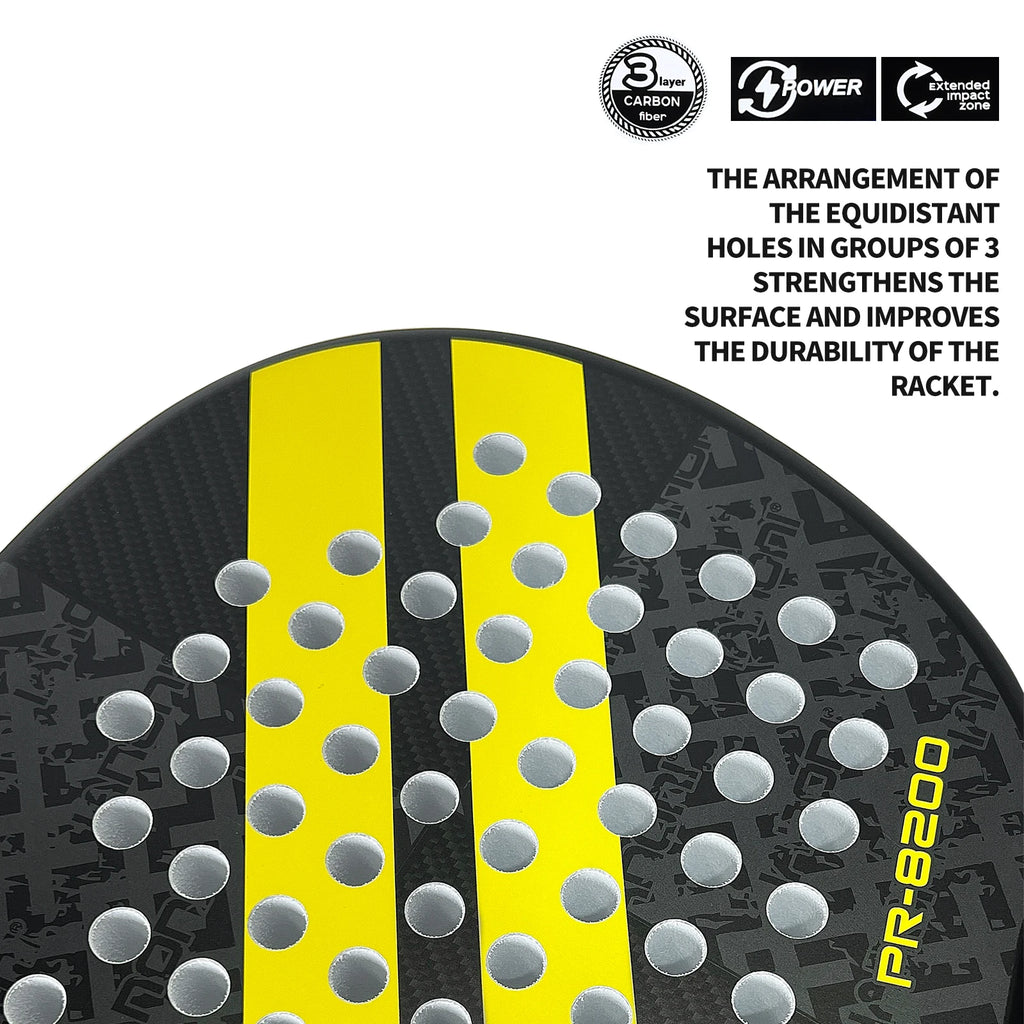 IANONI Padel Racket Carbon Fiber Surface with EVA Memory Flex Foam Core Lightweight Padel Racquet