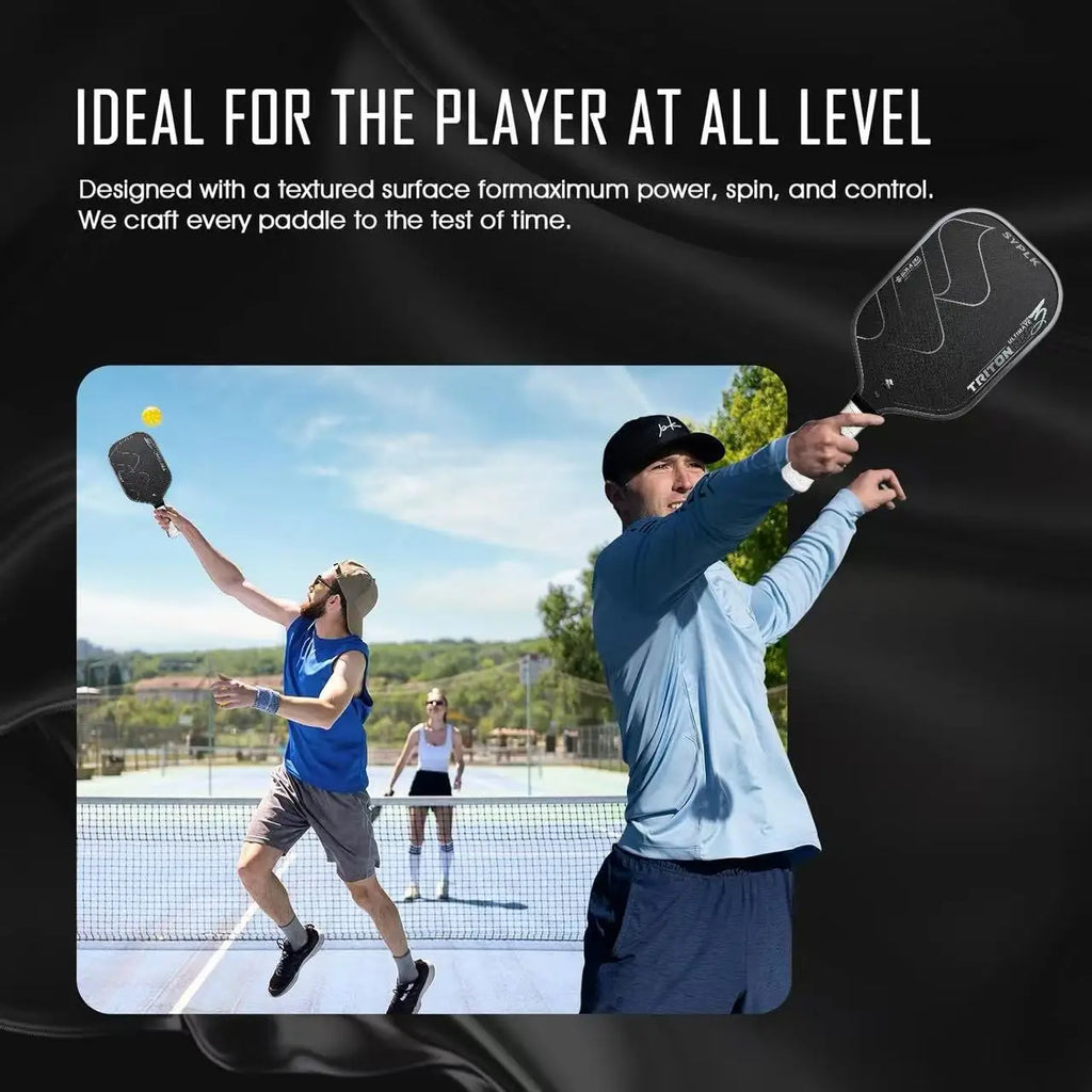 TRITON PRO3 Thermoformed T700 Carbon Fiber, Fabric Texture Pickleball Paddle, 16mm Polypropylene Honeycomb Core