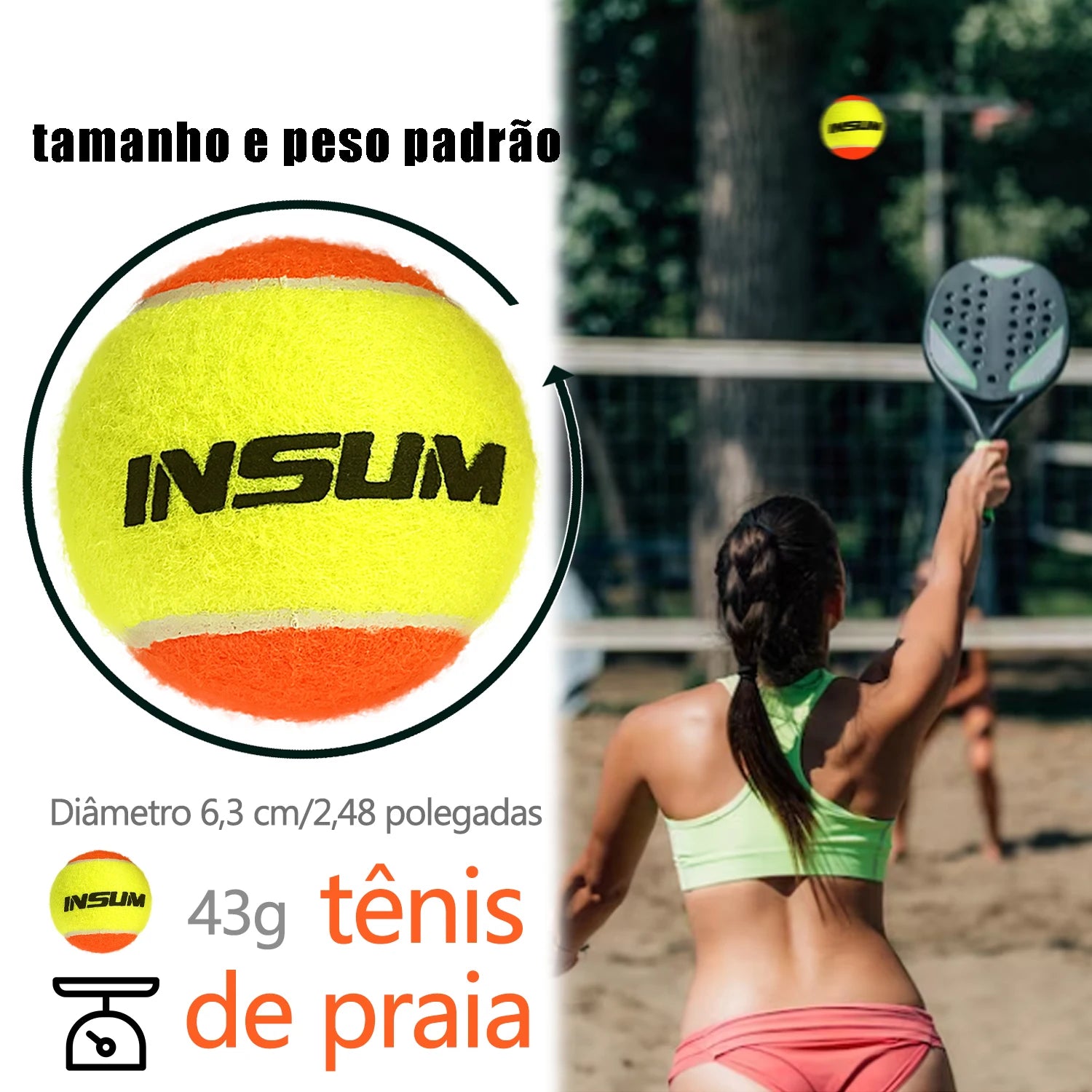 Beach Tennis Balls Professional 3/6/12/60 Pcs ITF Approved Stage2 BeachTrainning Balls for Kids and Beginner