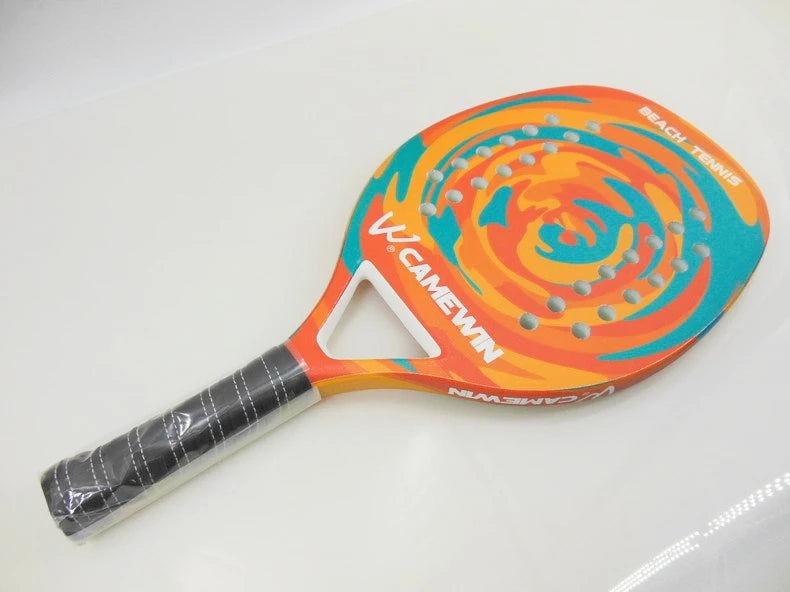 Beach Tennis Racket Camewin Padel Paddle 50% Carbon Fiber EVA Core Tennis Racket Lightweight With Protective Bag Cover Soft Face