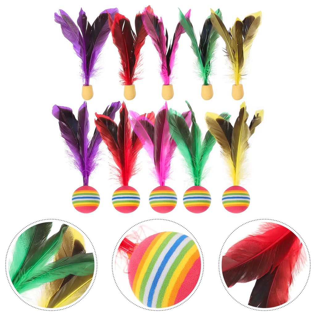 10 Pcs Beach Colored Plate Badminton Child Toy Shuttlecocks Outdoor Toys