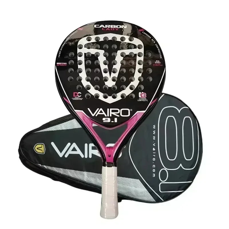 Padel Plate Tennis Racket Carbon Fibre Composite Diamond Shaped EVA Laminated Foam HPS Fengdong 3D SPIN Sports Racquet
