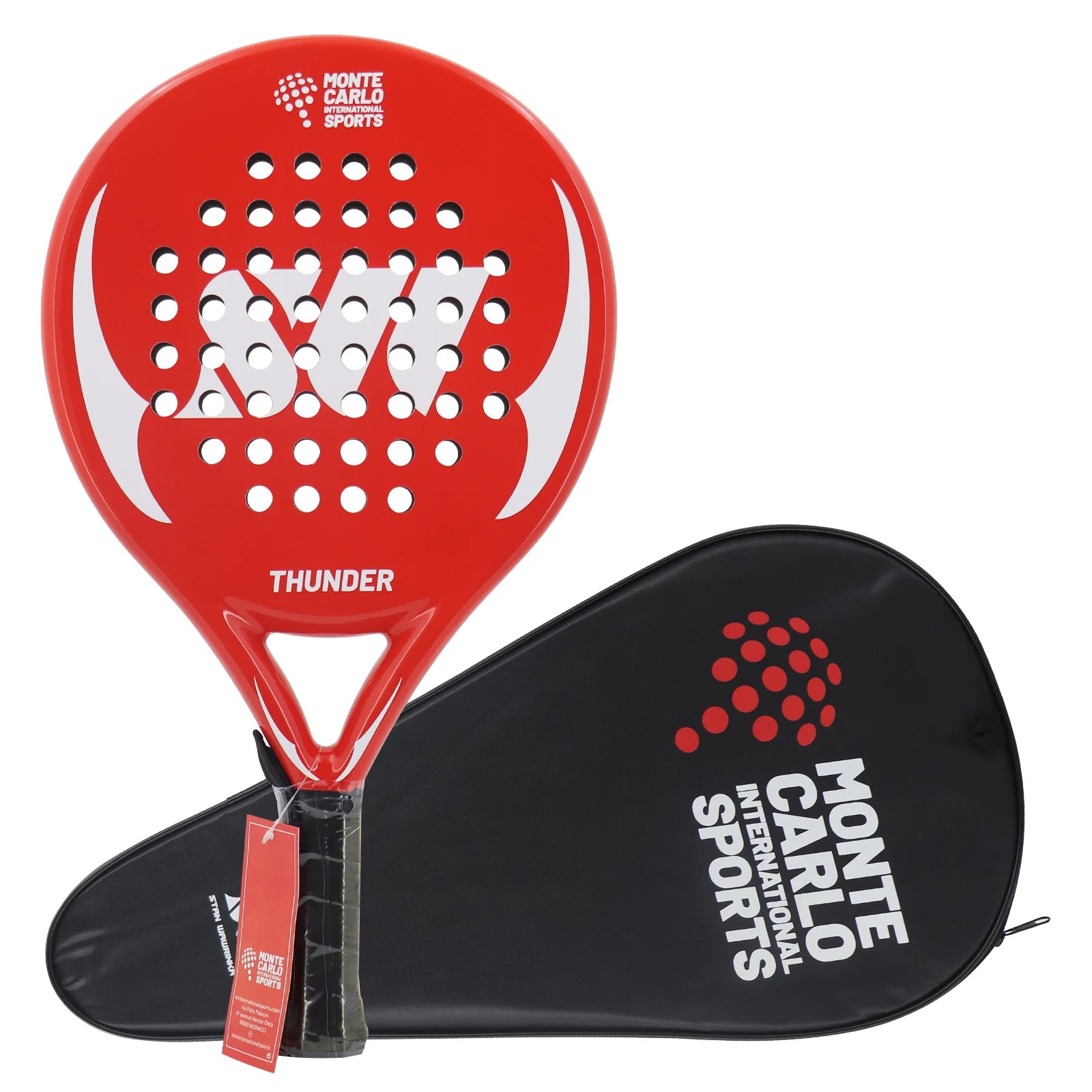 Paddle Racket Carbon Fiber with Cover Bag ，EVA Memory Paddle Tennis Racquet Paddle Shovel Sports Racquet Lightweight