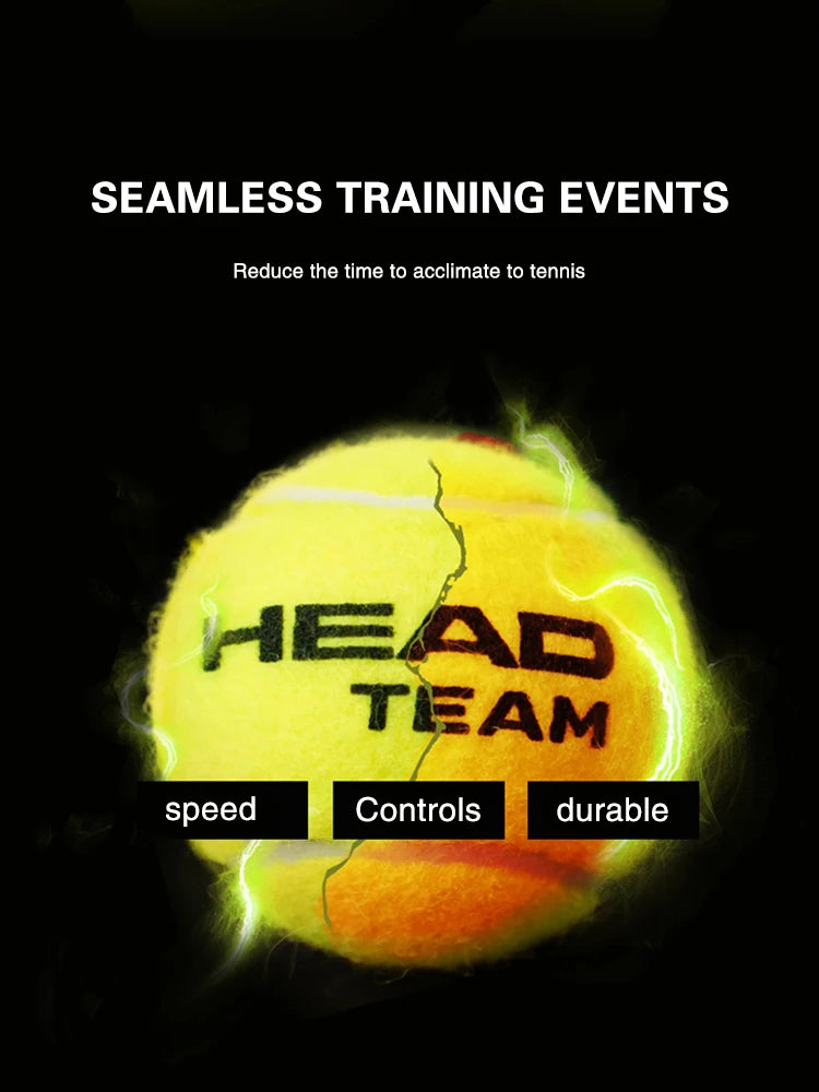 HEAD Professional Tennis 4B TEAM 3 Tour X Training Ball T 3B Pro Match Balls High Elasticity Resistant Durable Excesice Tennis