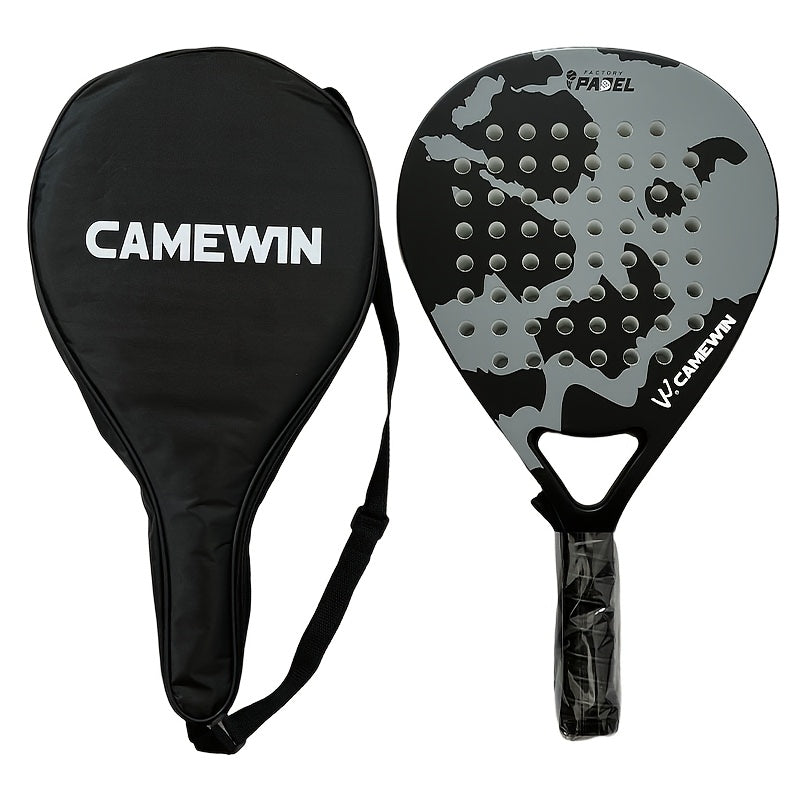 [New Hot, Padel Racket] 1pc Glassfiber Soft EVA Face Padel Racket Tennis Paddle Racquet with Padel Bag Cover - New Hot