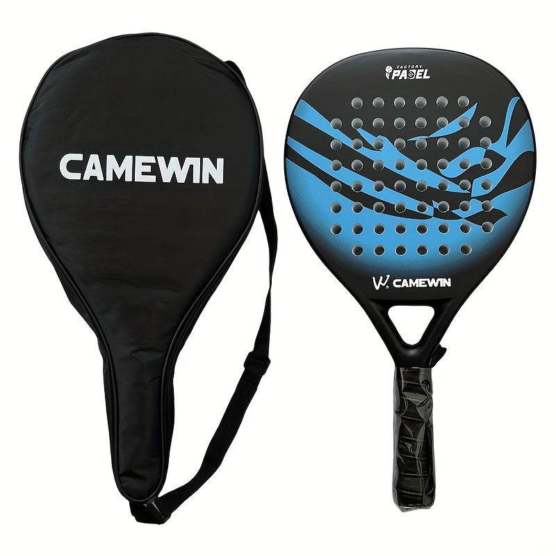 [New Hot, Padel Racket] 1pc Glassfiber Soft EVA Face Padel Racket Tennis Paddle Racquet with Padel Bag Cover - New Hot