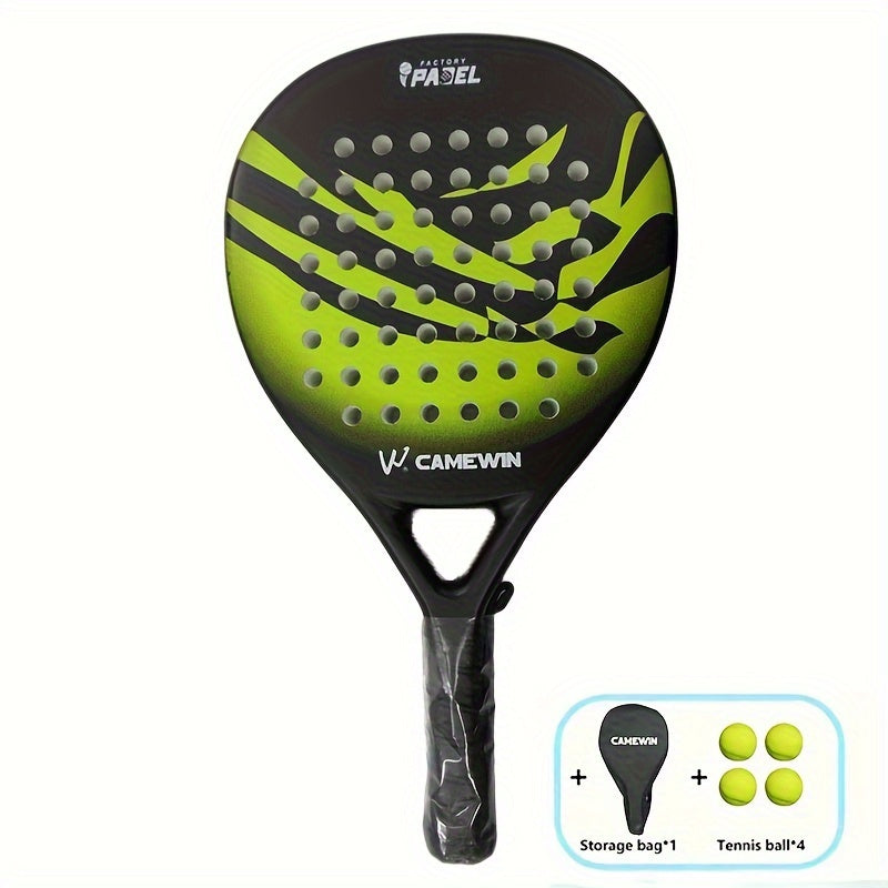 1pc Padel Tennis Paddle, Carbon Fiber With EVA Memory Foam Core Beach Paddle