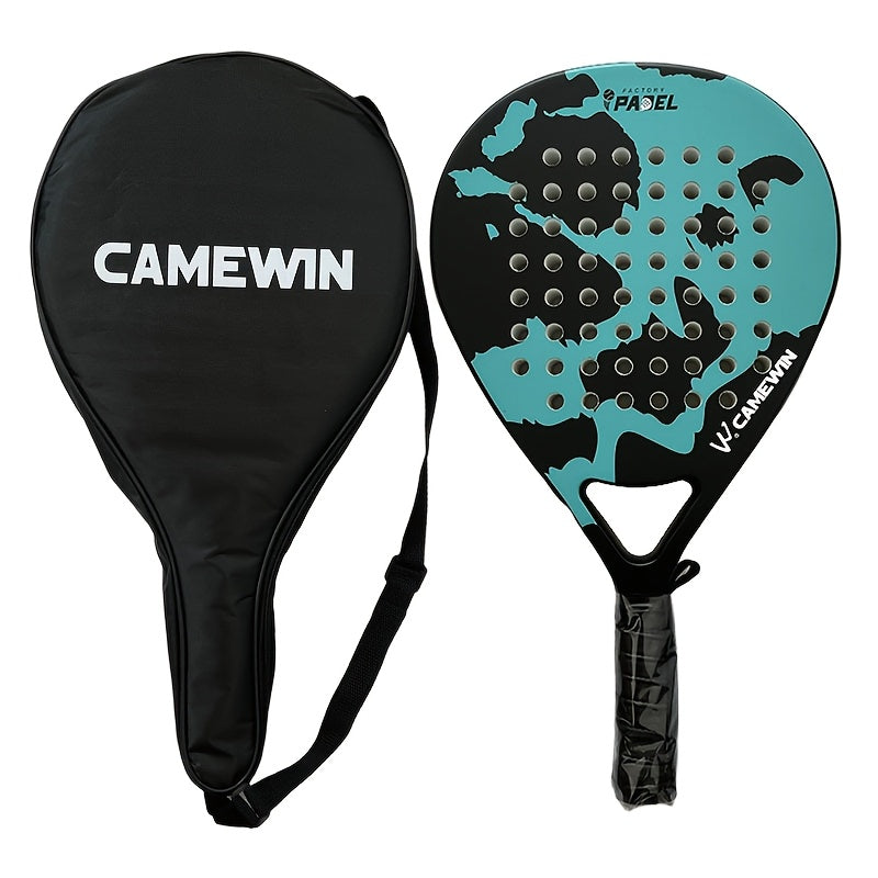 [New Hot, Padel Racket] 1pc Glassfiber Soft EVA Face Padel Racket Tennis Paddle Racquet with Padel Bag Cover - New Hot